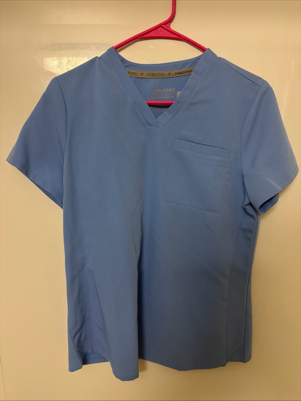 Fabletics Men's V-Neck Scrub Top - Light Blue